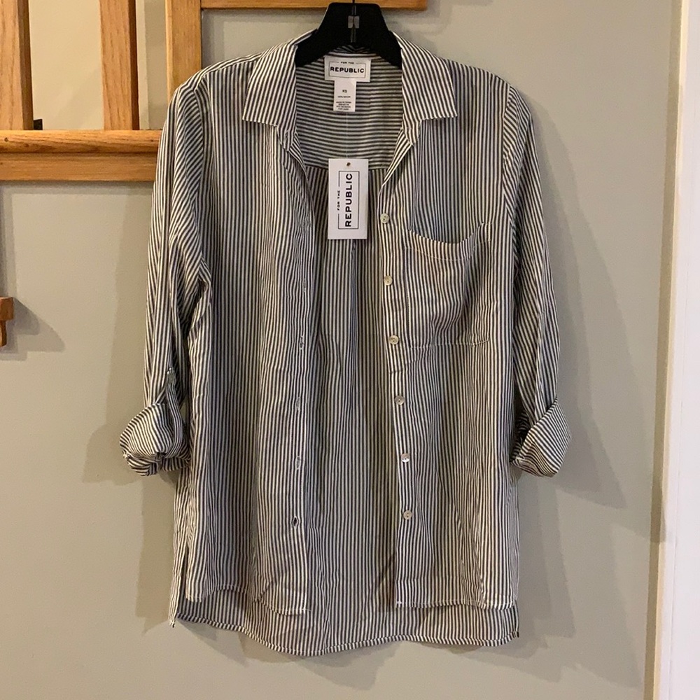 Hi low button down shirt by For The Republic